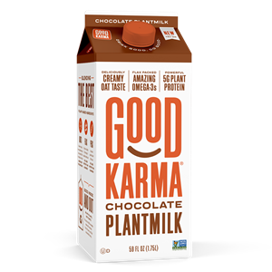 Good Karma Plantmilk Reviews and Info - Dairy-free, Top Allergen-Free, Vegan, made with Creamy Oatmilk, Omega3 Rich Flaxmilk, and High Protein Pea Milk. Fortified.
