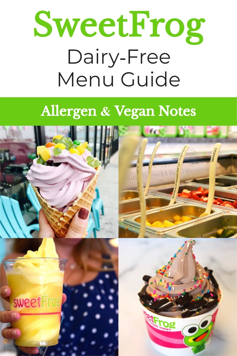 SweetFrog Dairy-Free Menu Guide with Allergen Notes and Vegan Options (froyo flavors, cones, sauces, and toppings!)