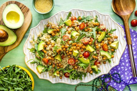 Creole Quinoa Salad Recipe - dairy-free, gluten-free, plant-based, and healthy! Inspired by The Princess and The Frog movie