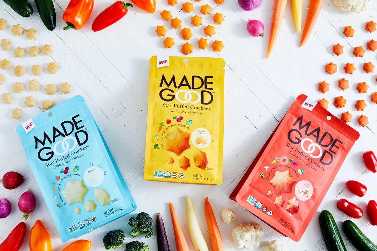 MadeGood Puffed Crackers are All-Stars for Healthy Allergy-Friendly Snacking! Organic, Vegan, Gluten-Free, Top Allergen-Free, and made with fruits and vegetables. Reviews and info here ...