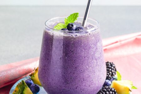Berry Tropical Oat Milk Smoothies Recipe - dairy-free, gluten-free, plant-based, healthy morning smoothies