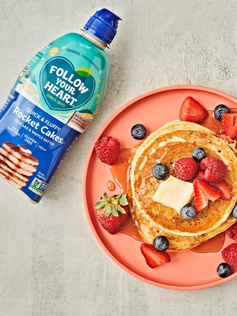 Follow Your Heart Rocket Cakes Pancake & Waffle Batter Reviews and Info - Ready-to-Squeeze, Vegan, Gluten-Free, and Top Allergen-Free