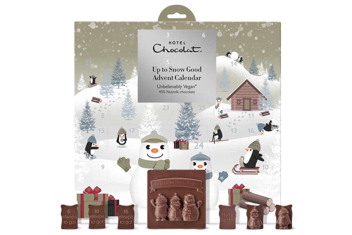 Dairy-Free Advent Calendars Guide. Pictured: Hotel Chocolat