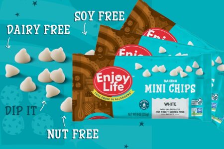 Enjoy Life White Baking Chips Reviews & Info (Allergy-Friendly) - dairy-free, gluten-free, soy-free, nut-free, vegan-friendly white chocolate chips for baking, icing, and more