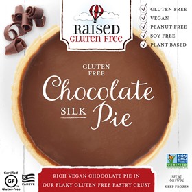 Raised Gluten Free Vegan Pies Reviews and Info - 9 Sweet Varieties (Pumpkin, Apple, Chocolate Silk, Blueberry, etc) - all dairy-free, egg-free, gluten-free, and nut-free.