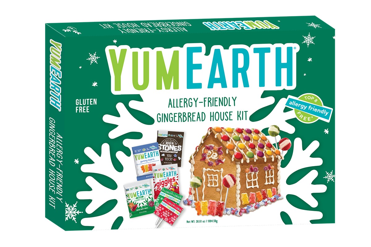 Dairy-Free Gingerbread Houses - This YumEarth Kit is gluten-free and top allergen-free.