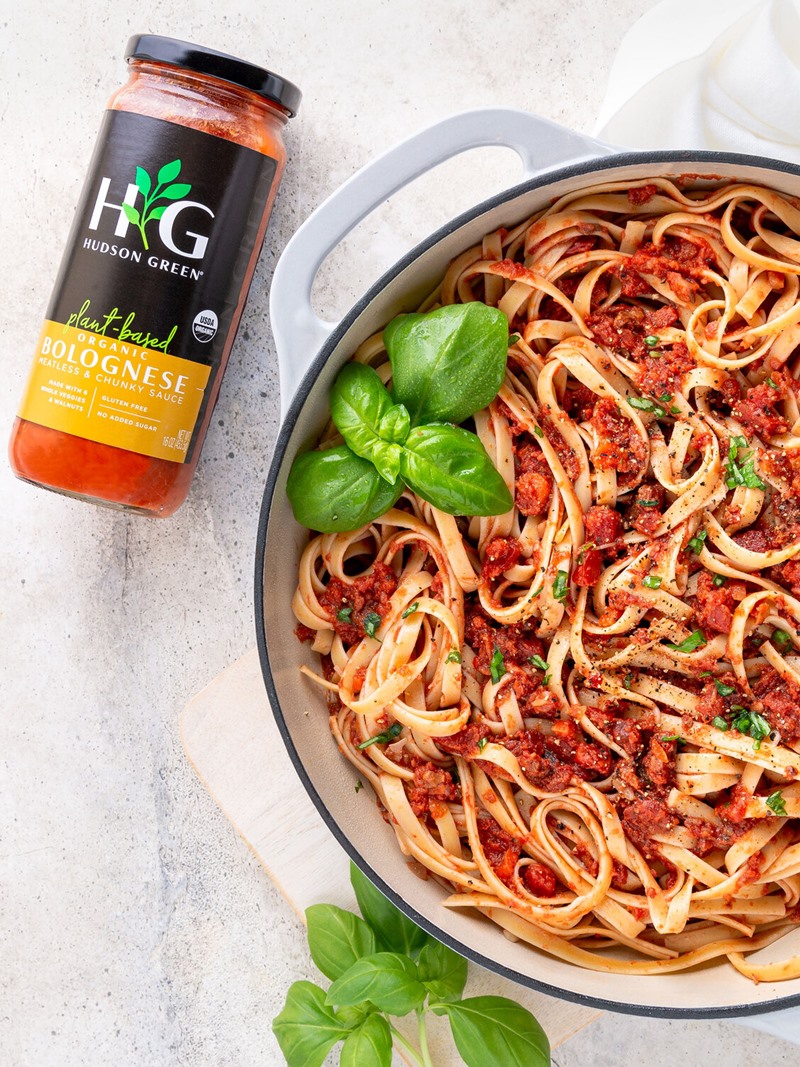 Hudson Green Pasta Sauces Reviews and Info - Dairy-Free, Soy-Free, Gluten-Free, Paleo, Vegan, and Plant-Based Vodka Sauce and Organic Meatless Bolognese Sauce!