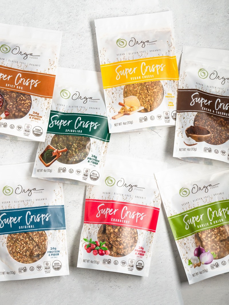 Orga Super Crisps Reviews and Info - dairy-free, gluten-free, grain-free, soy-free, oil-free, vegan, and paleo! Sold in 7 healthy flavors.