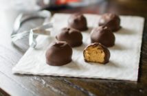 Dairy-Free Peanut Butter Truffles or Buckeyes Recipe - No Measuring Required - uses full packages. Also vegan, gluten-free, grain-free, soy-free, and optionally allergy-friendly.