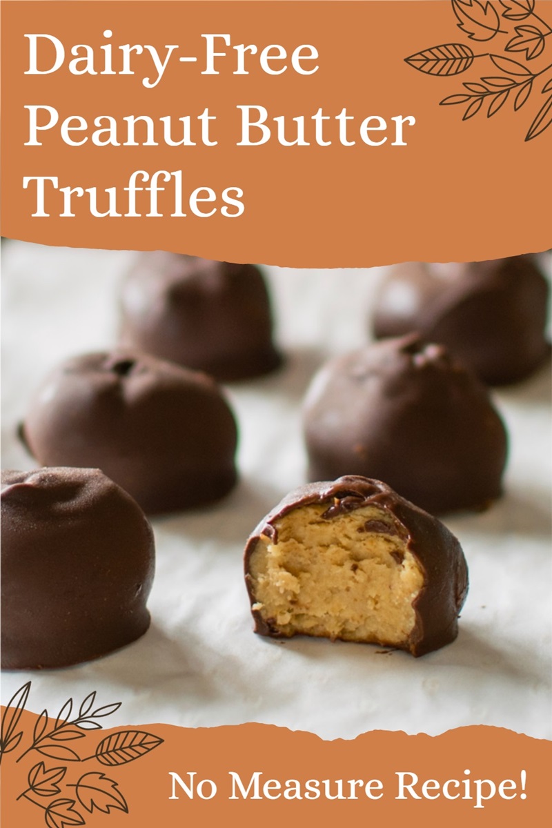 Dairy-Free Peanut Butter Truffles or Buckeyes Recipe - No Measuring Required - uses full packages. Also vegan, gluten-free, grain-free, soy-free, and optionally allergy-friendly.