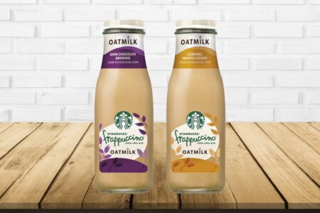 Starbucks Oatmilk Frappuccinos Reviews and Info - Ready-to-Drink Bottled Beverages in Dairy-Free, Soy-Free, Vegan Flavors: Dark Chocolate Brownie and Caramel Waffle Cookie