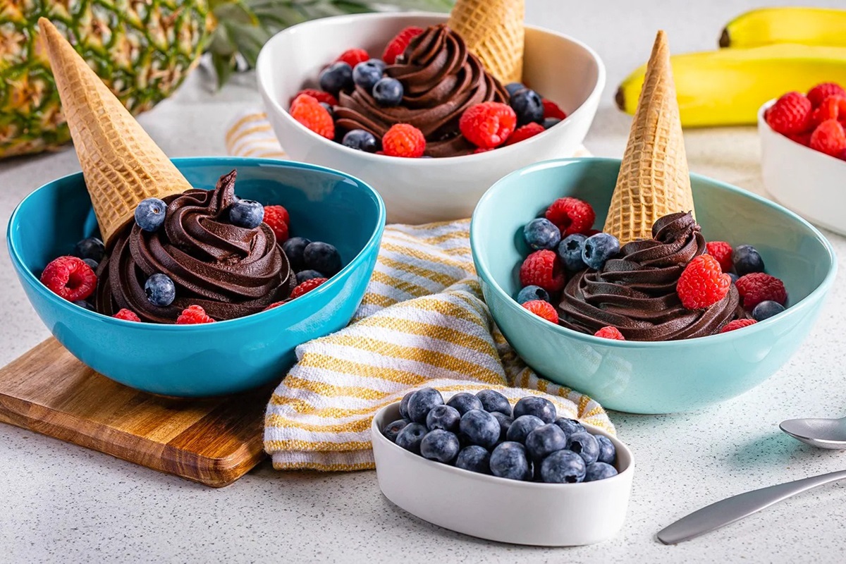 Dark Chocolate Dole Whip made Dairy-Free in an Instant - naturally vegan, plant-based, gluten-free, and allergy-friendly recipe