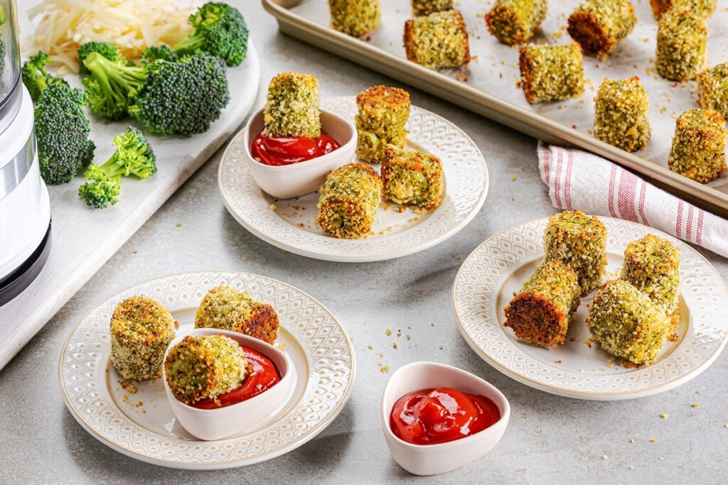 Dairy-Free Broccoli Cheese Tater Tots Recipe (Baked, Plant-Based, Allergy-Friendly, Gluten-Free Option)