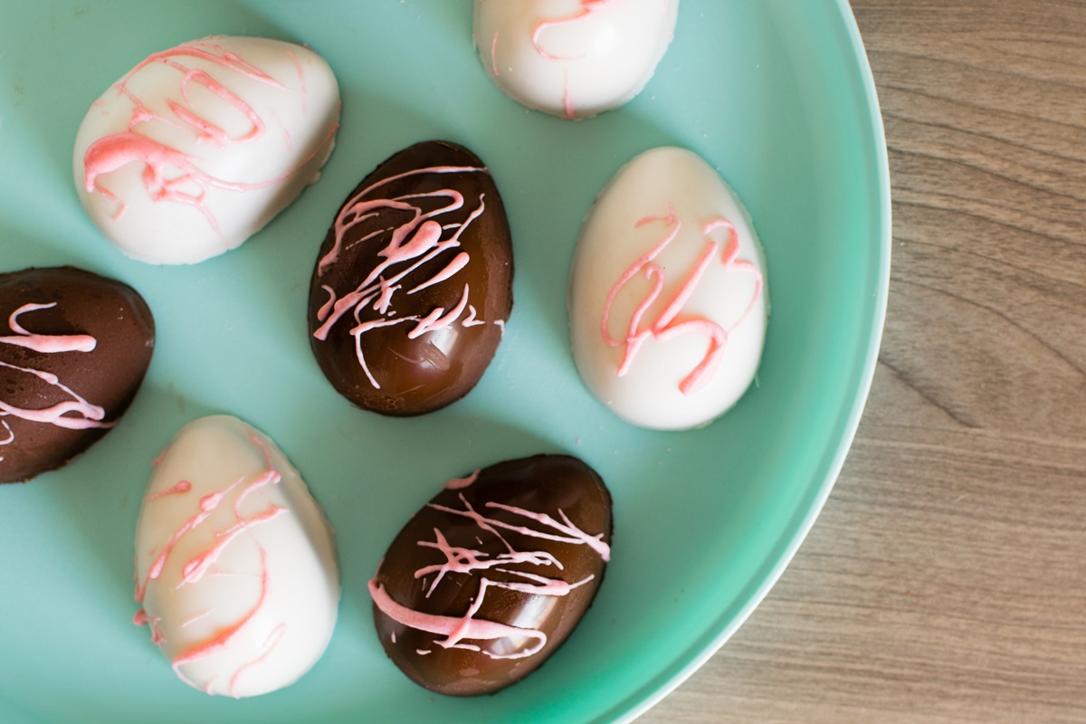 Dairy-Free Reese's Peanut Butter Eggs Copycat Recipe with Dark, White, or "Milk" Chocolate - Homemade Vegan, Gluten-Free, Soy-Free, Nut-Free - Peanut-Free Option