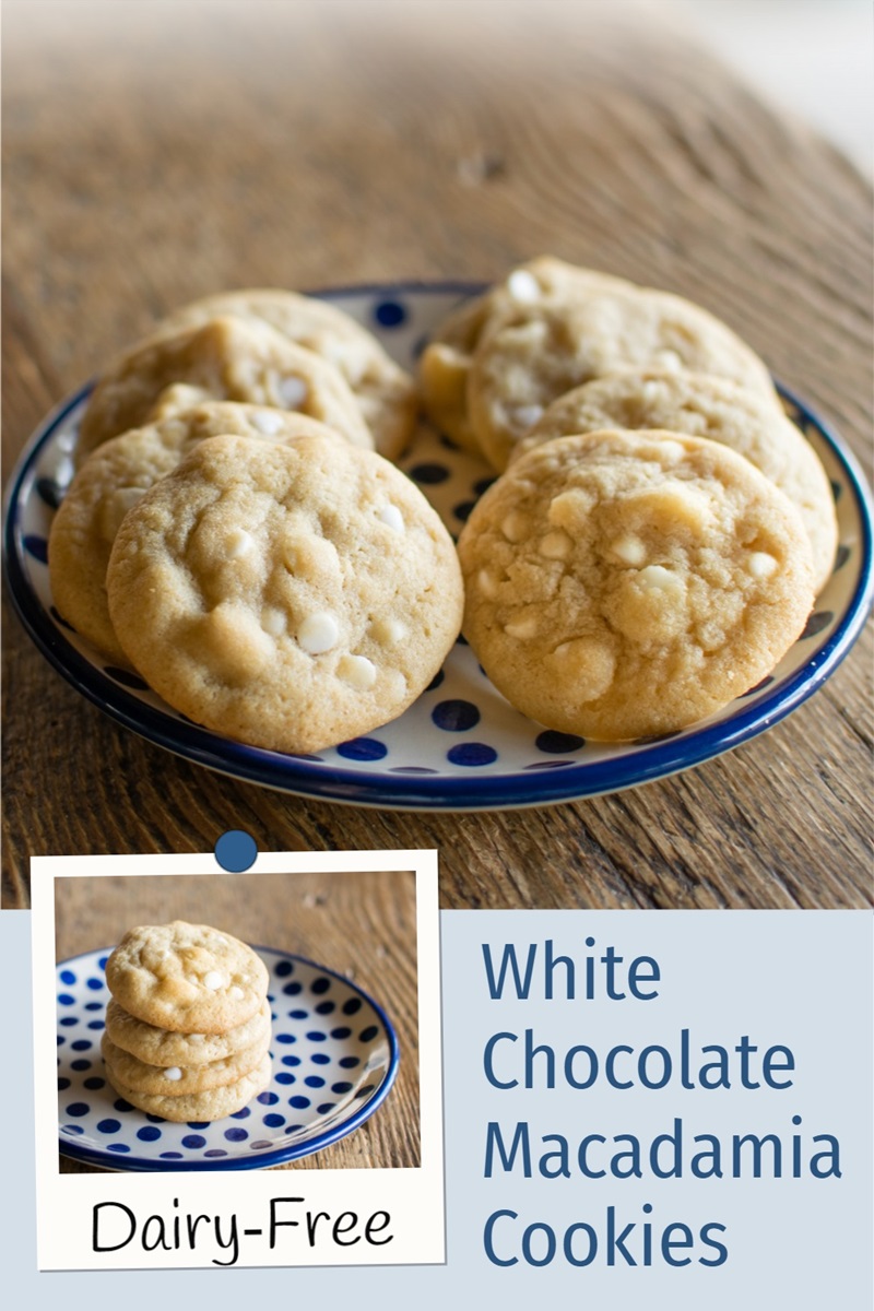 Dairy-Free White Chocolate Cookies Recipe - better than Tollhouse! Deliciously soft, tender, and slightly chewy.