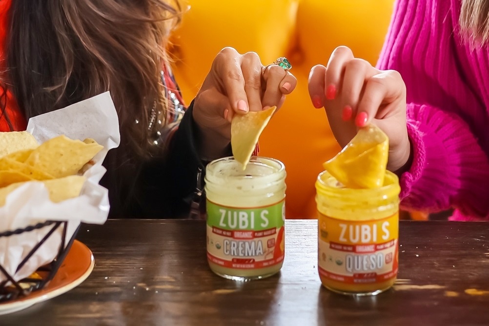 Zubi's Dairy-Free Dips Reviews and Info - Queso, Crema de Jalapeno, and Salsa, produced in small batches in Texas. Vegan, plant-based, top allergen-free.