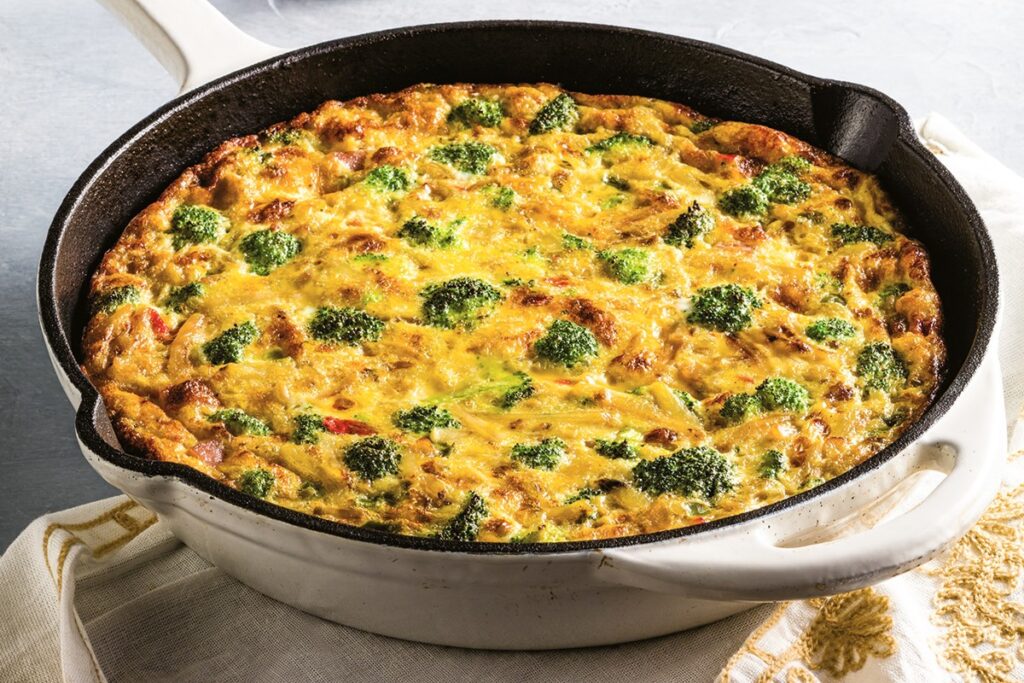 Dairy-Free Ham & Broccoli Frittata Recipe made with No Cheese of any Kind - naturally gluten-free, grain-free, nut-free, and peanut-free