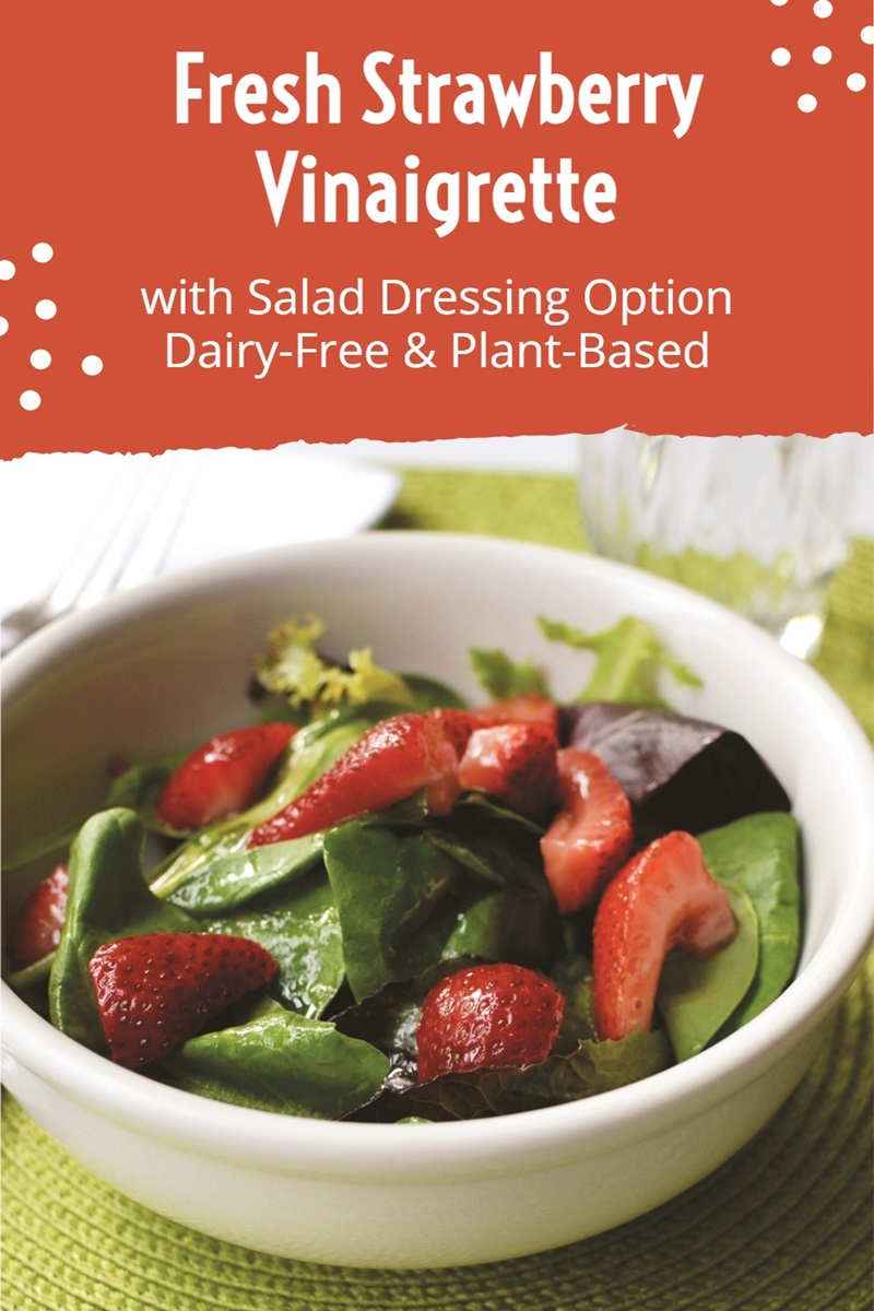 Fresh Strawberry Vinaigrette Recipe with Salad Dressing Option - dairy-free, plant-based, vegan, allergy-friendly, and paleo optional!