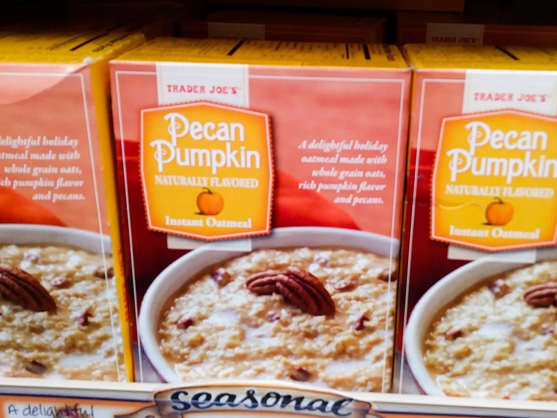 Trader Joe's Dairy-Free Shopping List for Seasonal Fall Items. Pictured: Pecan Pumpkin Instant Oatmeal