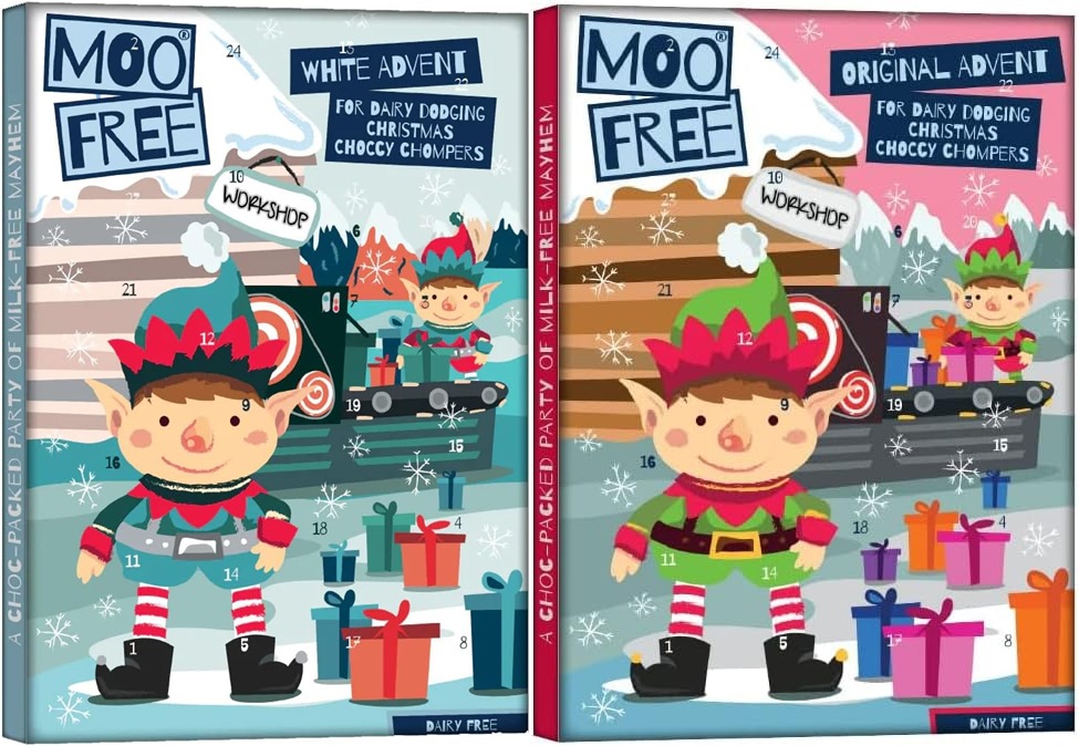 Dairy-Free Advent Calendars Guide. Pictured: Moo Free