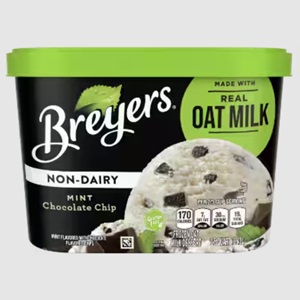 Breyers Non-Dairy Oat Milk Ice Cream Reviews & Info - several vegan flavors, two gluten-free varieties, all in budget-friendly tub sizes