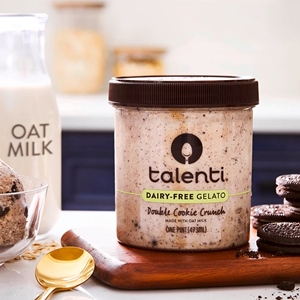 Talenti Dairy-Free Gelato Reviews and Info - four rich, creamy flavors! Pictured: Double Cookie Crunch