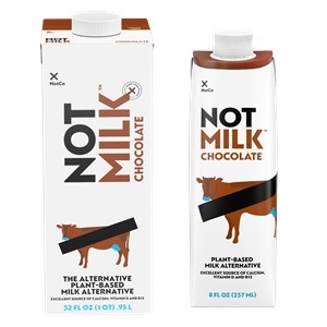 NotMilk Reviews and Info - Whole Milk, Chocolate Milk, and Barista Milk alternatives created by tech company NotCo using Artificial Intelligence. Dairy-free, Gluten-free, Vegan.