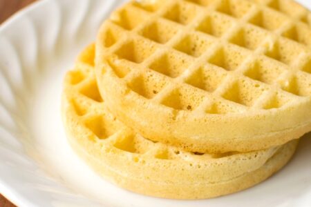 Fluffy Dairy-Free Waffles Recipe - easy, versatile, delicious - crisp on the outside, light and airy on the inside! Includes troubleshooting tips and options. Naturally nut-free and soy-free.
