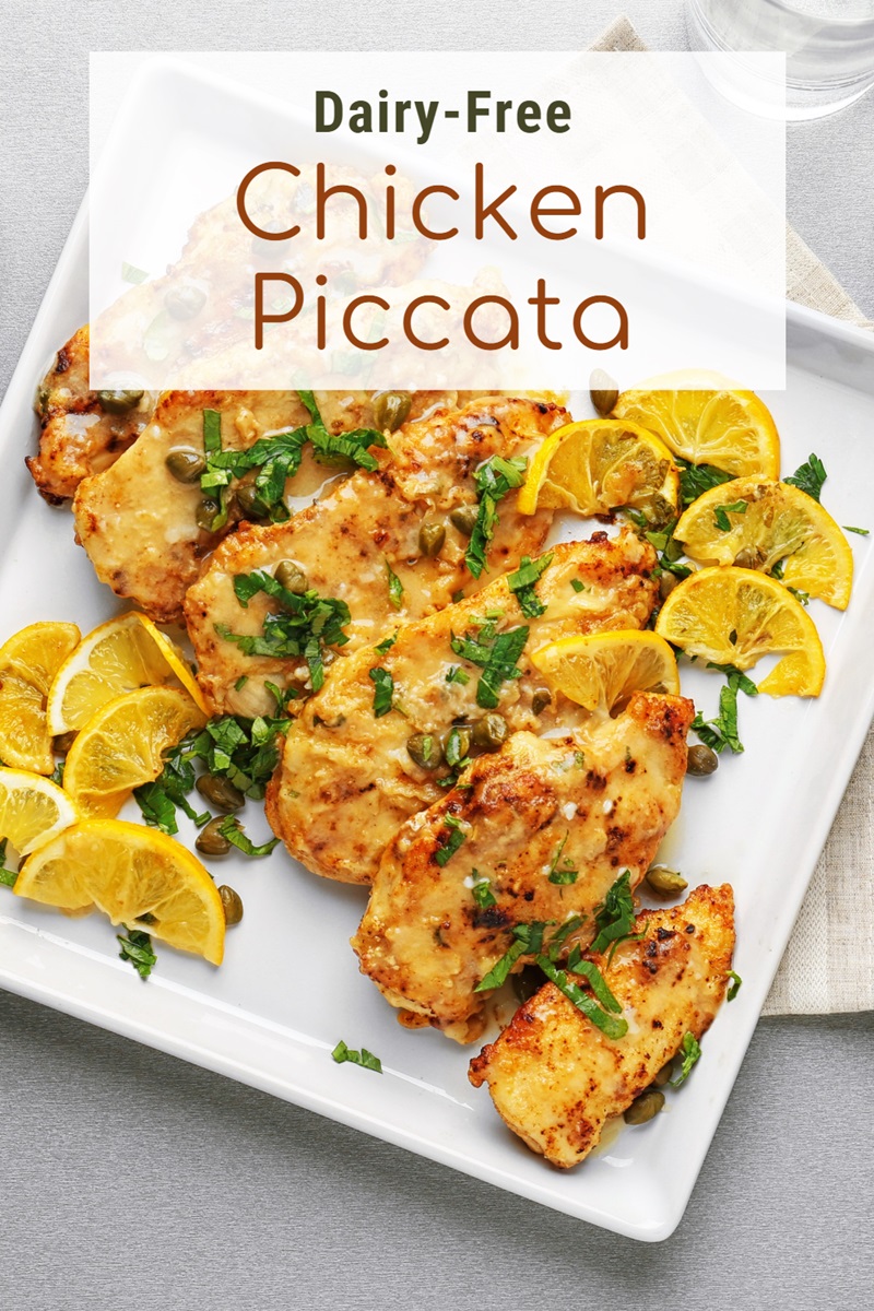 Dairy-Free Chicken Piccata Recipe - easy, Italian-style lemon caper chicken with gluten-free option.