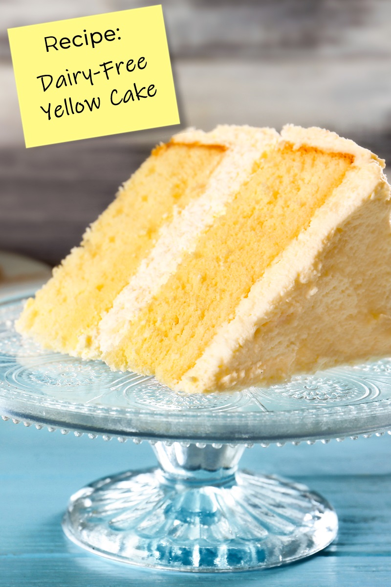 Dairy-Free Yellow Cake Recipe - the perfect birthday cake or gathering dessert. Pairs with a range of different frostings and fillings. Recipe includes options for all needs.
