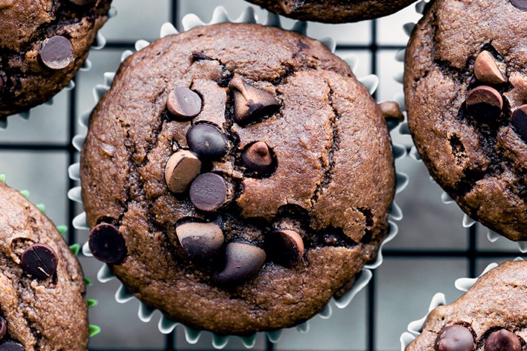 Dairy-Free Chocolate Protein Muffins Recipe. Also naturally gluten-free, soy-free, and nut-free, with options for egg-free and vegan needs.