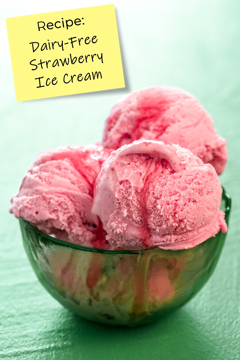Dairy-Free Strawberry Ice Cream Recipe - bursting with flavor and made with simple ingredients. Naturally plant-based, gluten-free, and allergy-friendly, too.