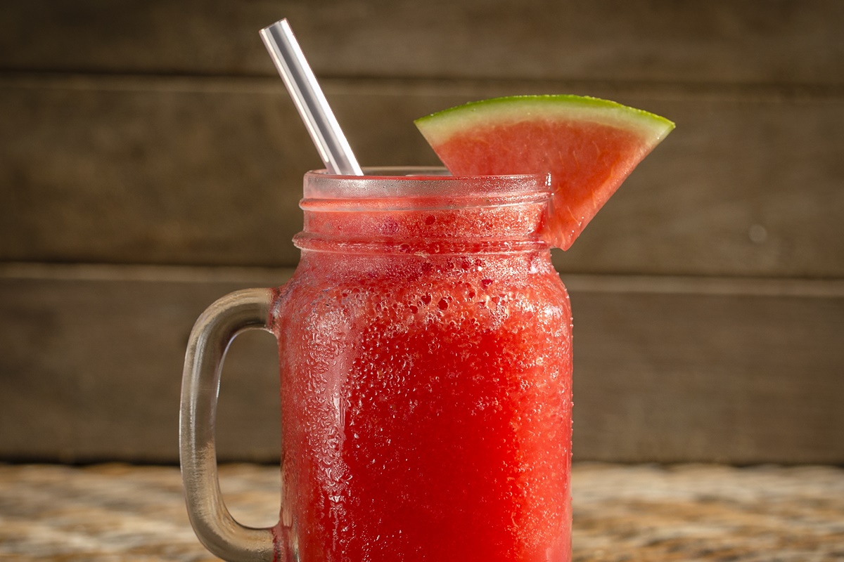 Strawberry Watermelon Slushie Recipe - fruit smoothie, frosty, or cocktail. Simple ingredients, healthy, delicious, and naturally dairy-free and allergy-friendly.