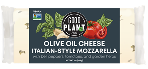 Good Planet Olive Oil Cheese Debuts in Dairy-Free Blocks, Cubes, and Shreds - Reviews and Info for all 9 Flavors. Vegan, gluten-free, allergy-friendly, coconut-free, palm oil-free, and low in saturated fat.