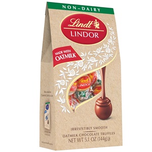 Lindt LINDOR Oatmilk Chocolate Truffles Reviews & Info - vegan, dairy-free, gluten-free truffles in "milk" and dark varieties.