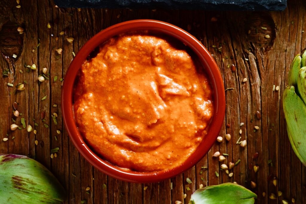 Naturally Dairy-Free Romesco Sauce Recipe - plant-based, gluten-free options, includes dozens of serving and ingredient options, too!