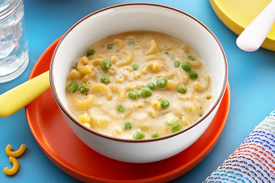 Dairy-Free Macaroni & Cheese Soup Recipe - also vegan-friendly, plant-based, allergy-friendly, and gluten-free optional. Great for all seasons!
