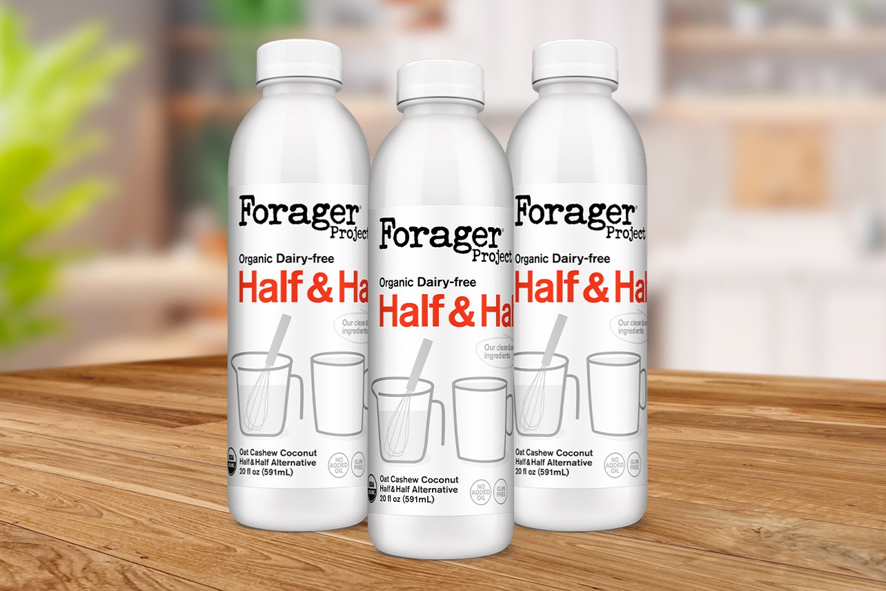 Forager Project Dairy-Free Half & Half Reviews & Info - All new formula free of oil, gums, lecithin, and flavors. Clean ingredients, also gluten-free, vegan, and soy-free.